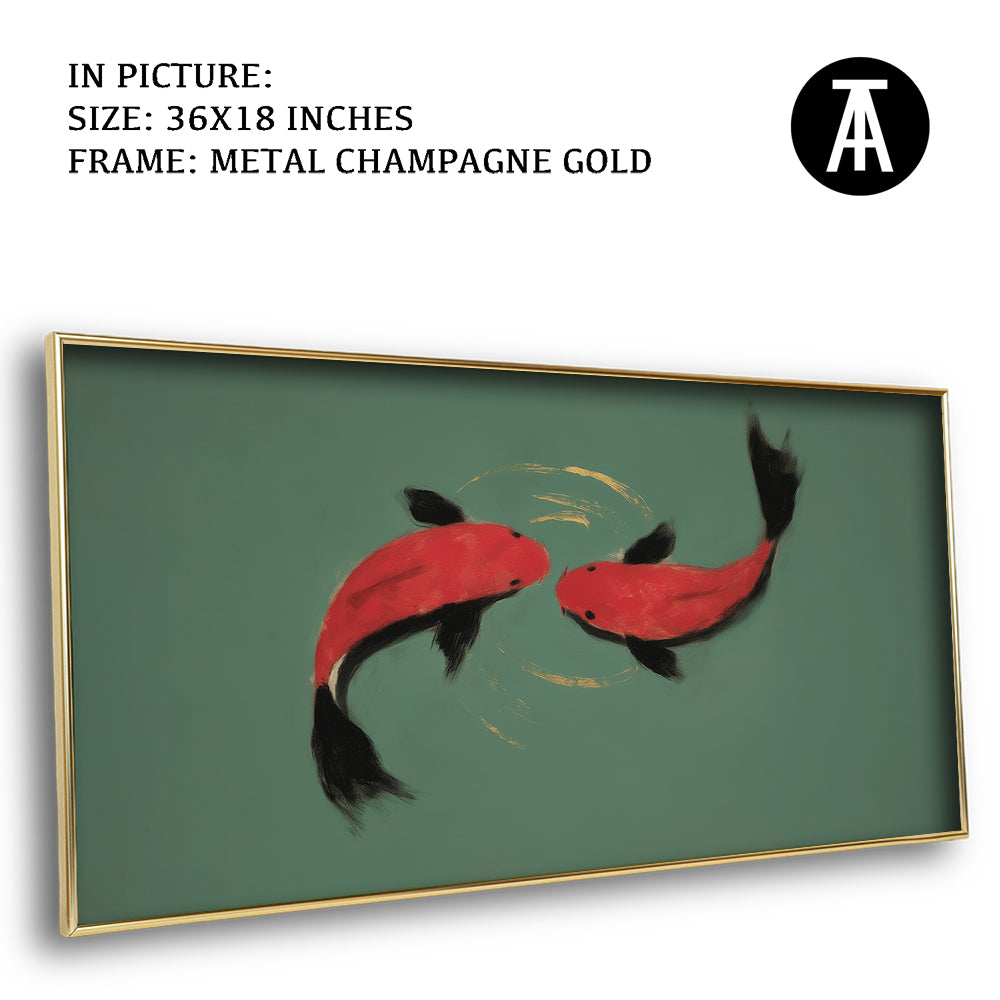 Artwork in Metal Champagne Gold Frame
