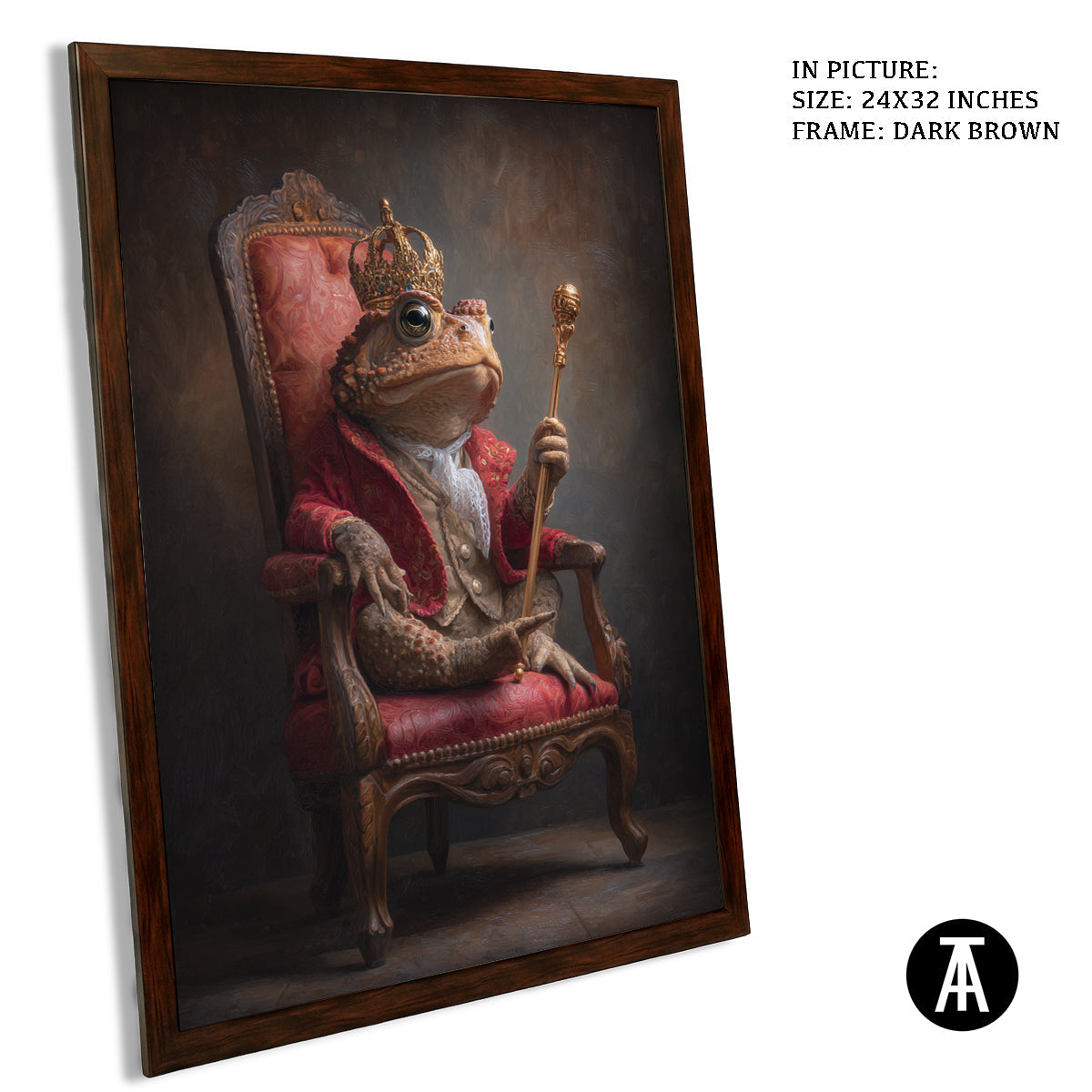 Artwork in Dark Brown Frame