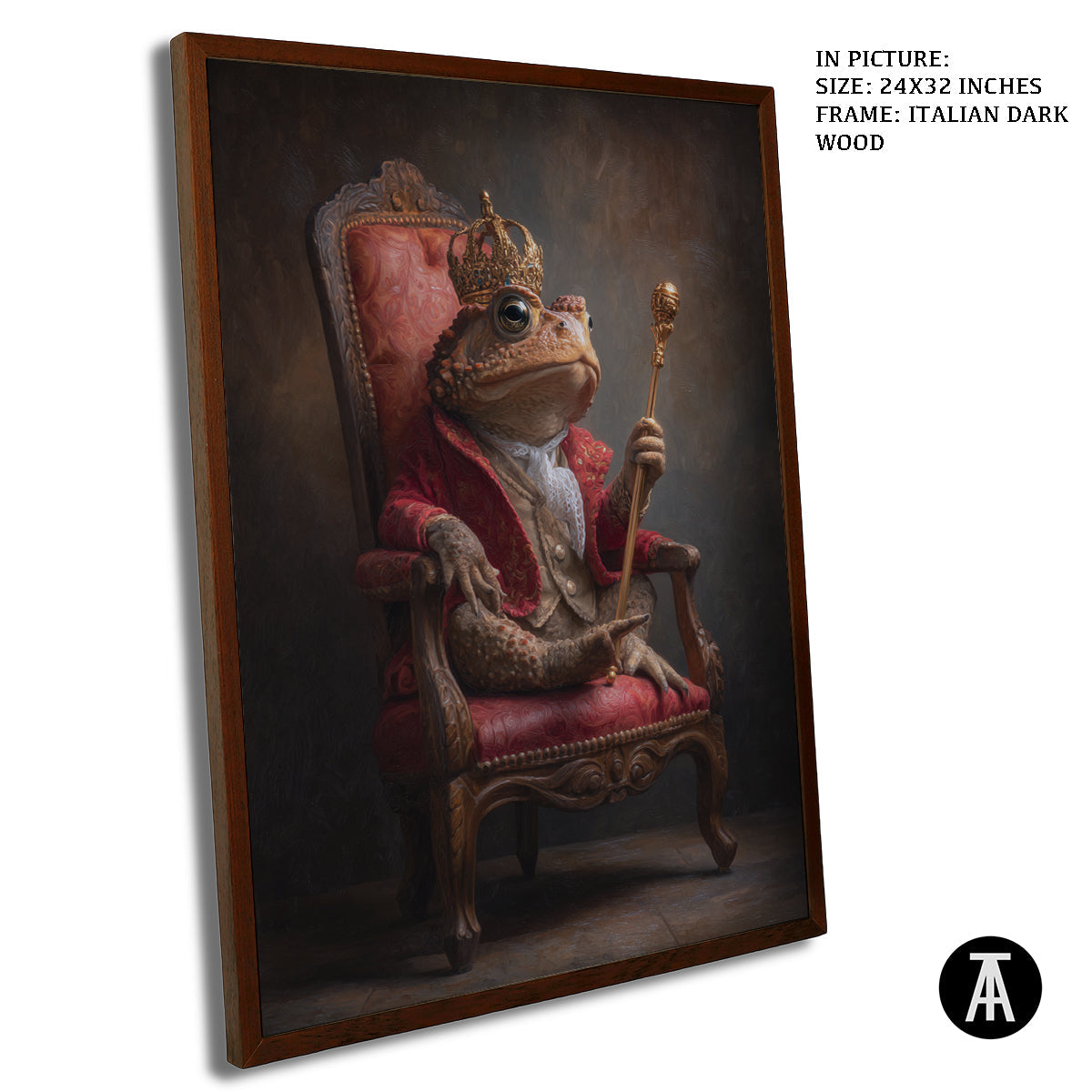 Artwork in Dark Wood Frame