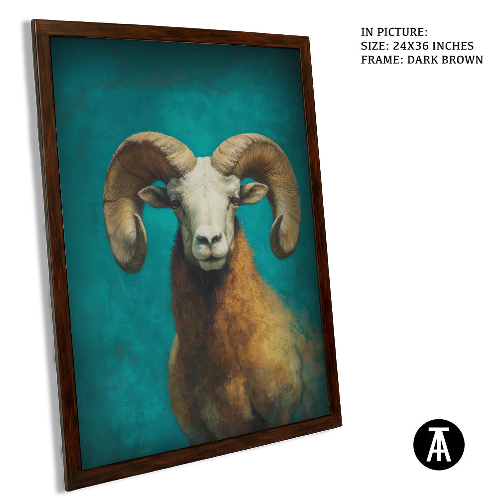 Artwork in Dark Brown Frame