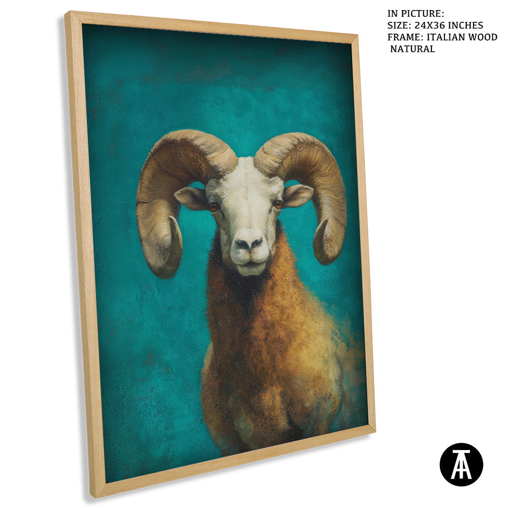 Artwork in Natural Wood Frame