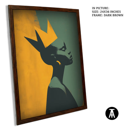 Artwork in Dark Brown Frame