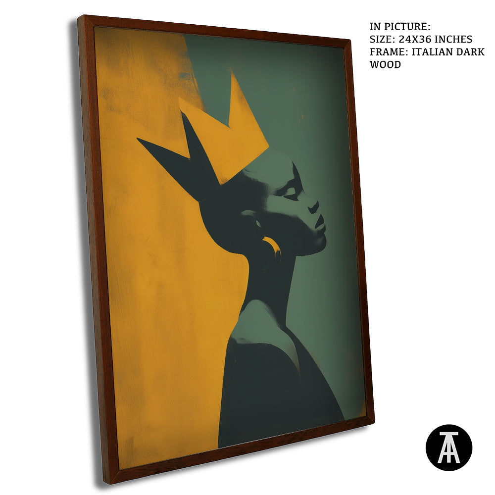 Artwork in Dark Wood Frame