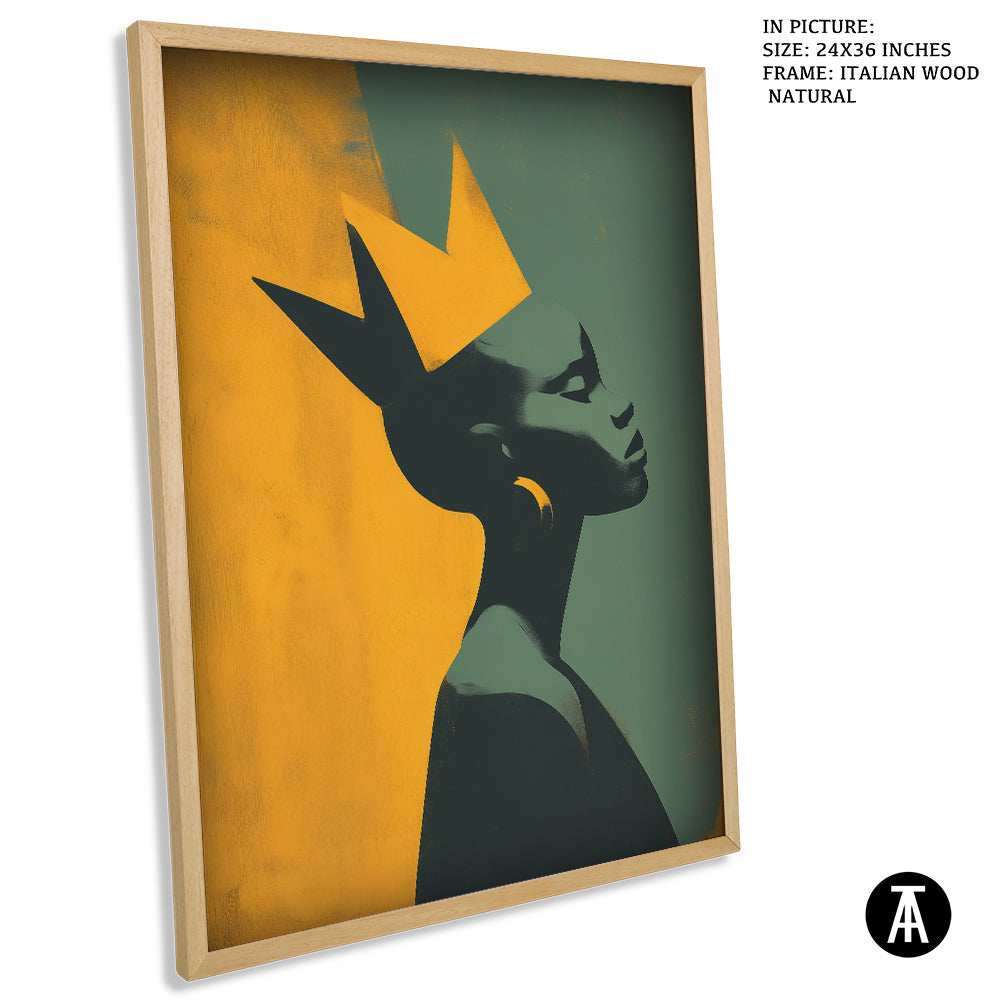 Artwork in Natural Wood Frame