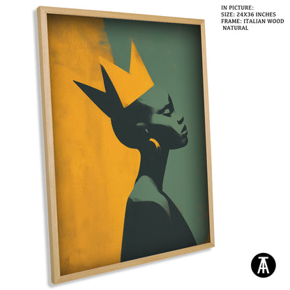 Artwork in Natural Wood Frame