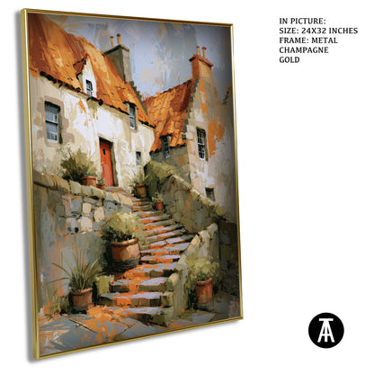 Artwork in Metal Champagne Gold Frame
