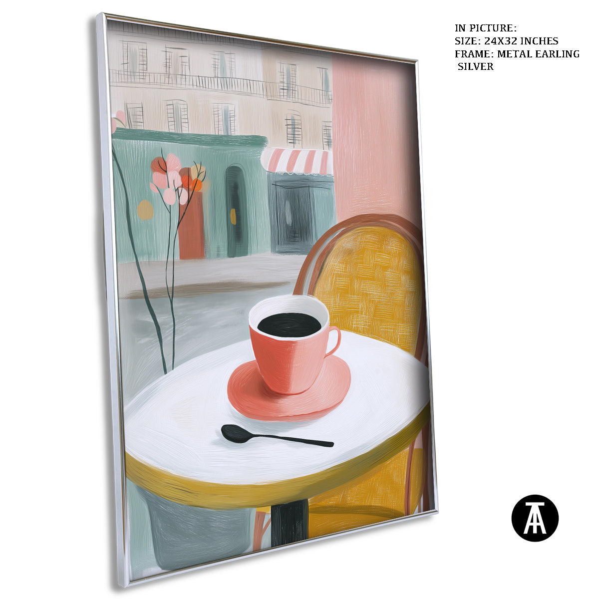 Artwork in Metal Earling Silver Frame