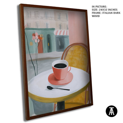 Artwork in Dark Wood Frame