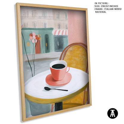 Artwork in Natural Wood Frame