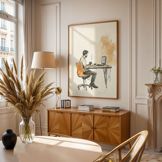 Minimalist Painting in a Lifestyle Setting