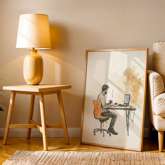 Minimalist Artwork in a Lifestyle Setting