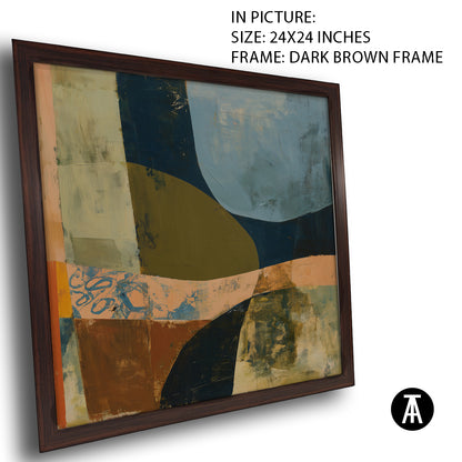 Artwork in Dark Brown Frame