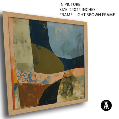 Artwork in Light Brown Frame
