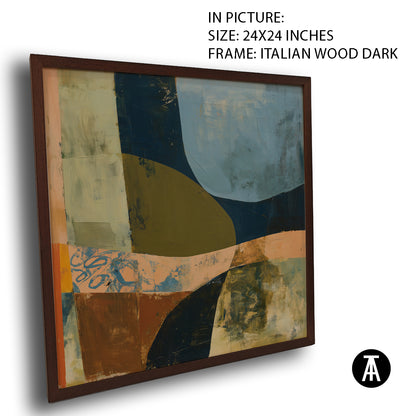 Artwork in Dark Wood Frame
