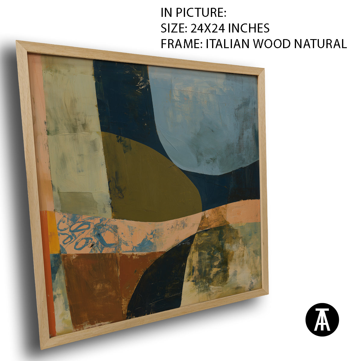 Artwork in Natural Wood Frame