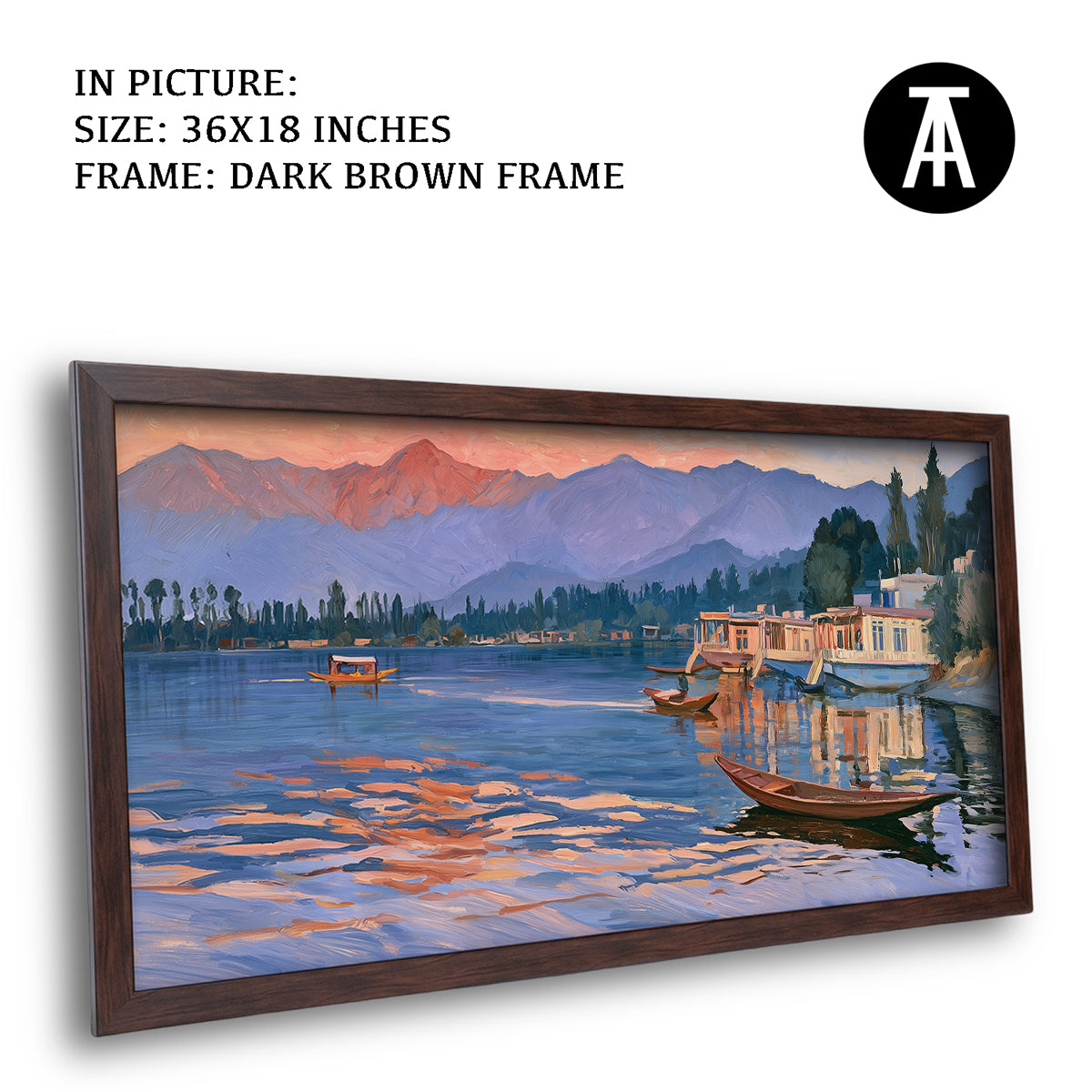 Artwork in Dark Brown Frame