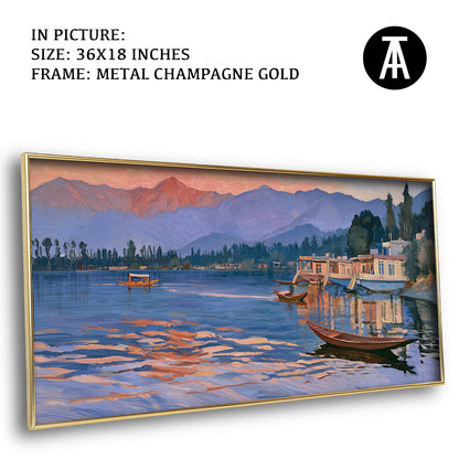 Artwork in Metal Champagne Gold Frame