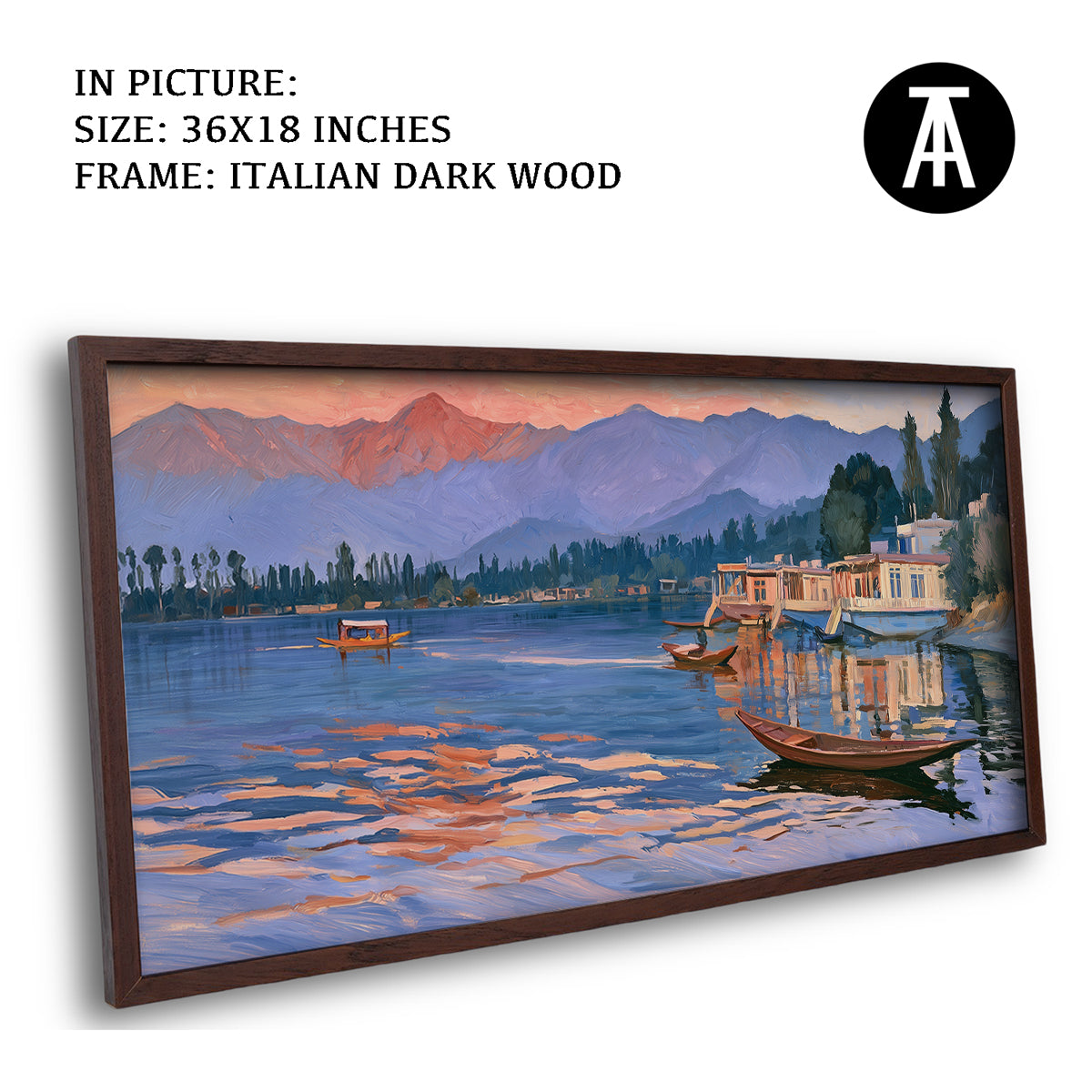 Artwork in Dark Wood Frame
