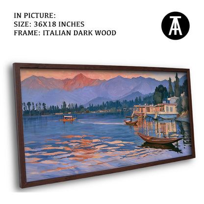 Artwork in Dark Wood Frame