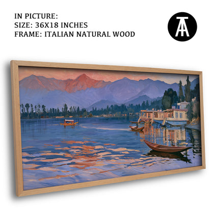 Artwork in Natural Wood Frame