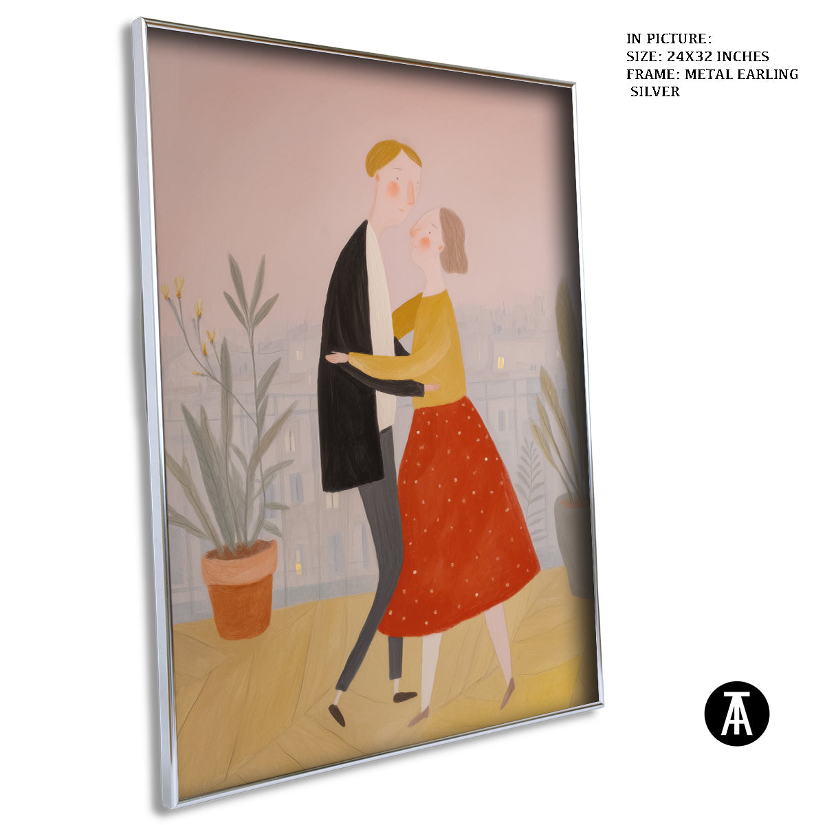 Artwork in Metal Earling Silver Frame