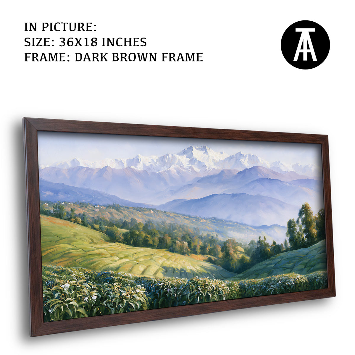 Artwork in Dark Brown Frame