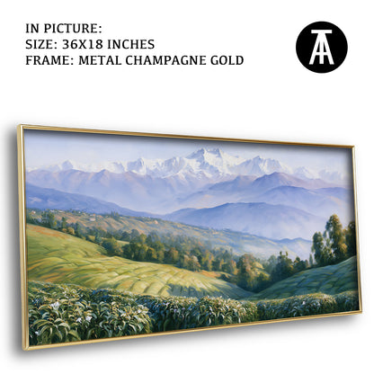 Artwork in Metal Champagne Gold Frame
