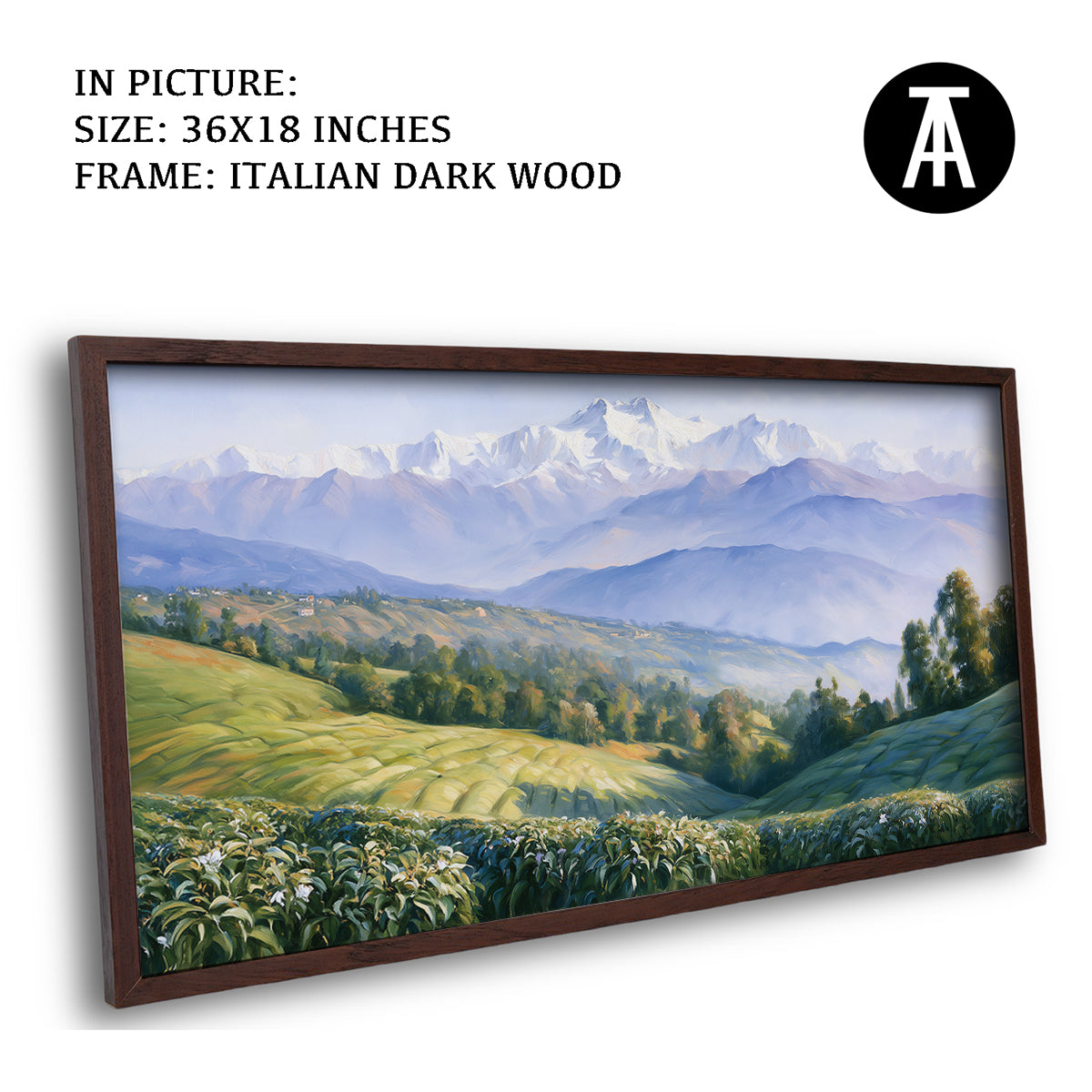 Artwork in Dark Wood Frame