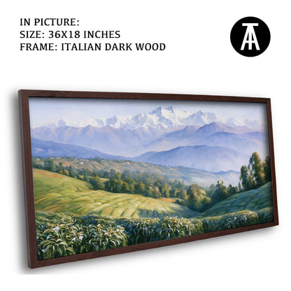 Artwork in Dark Wood Frame