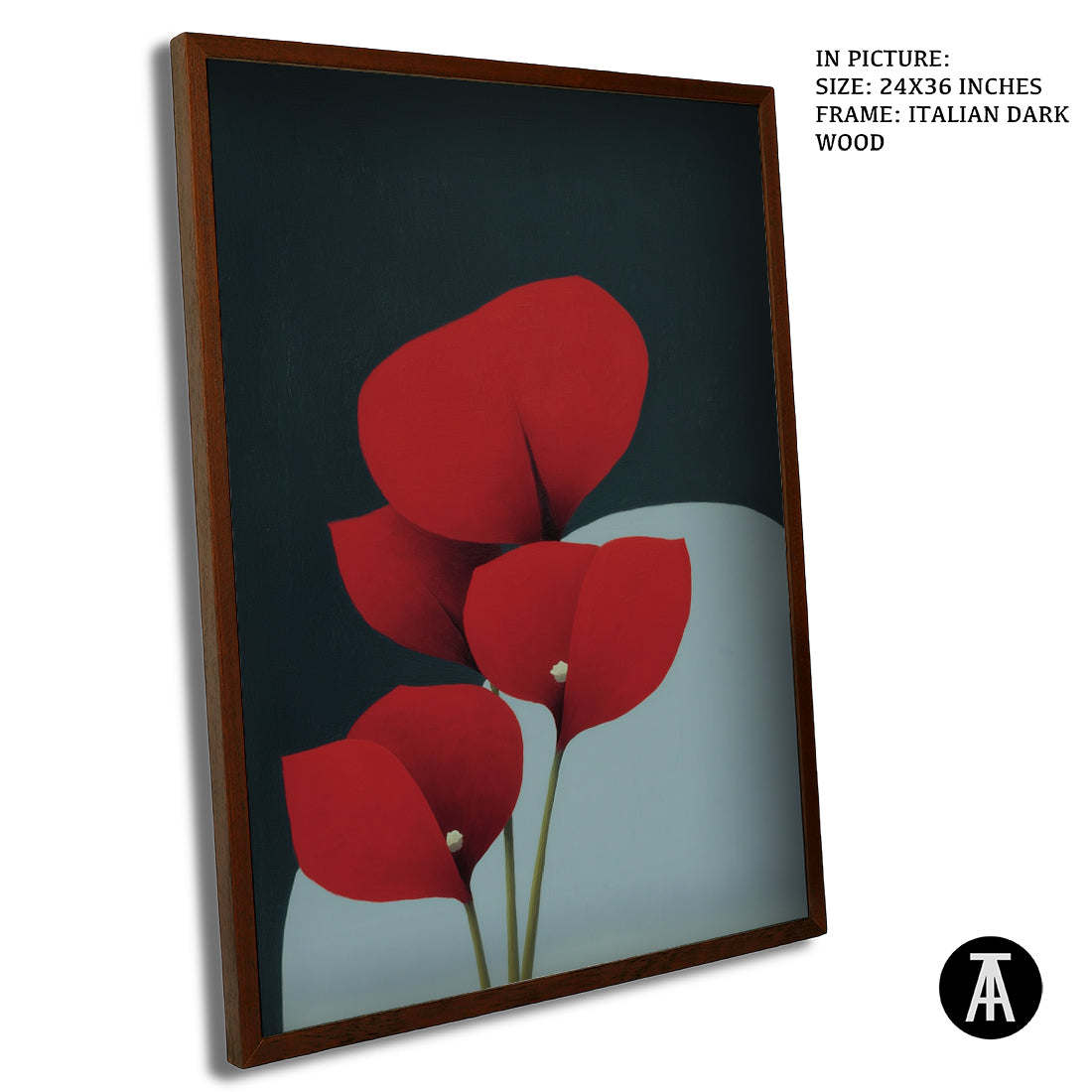 Sample Artwork in Italian Wood Framing Dark