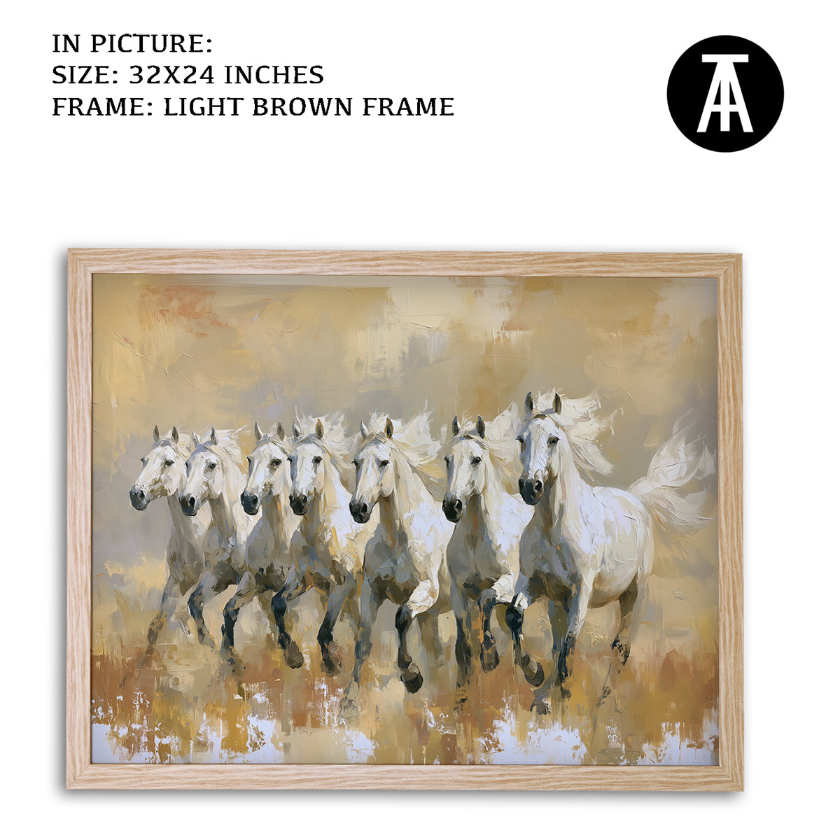 Artwork in Light Brown Frame