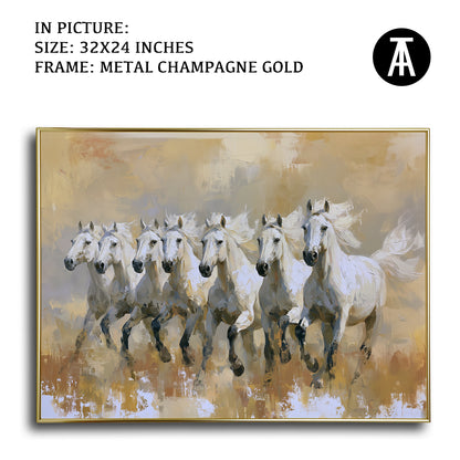 Artwork in Metal Champagne Gold Frame