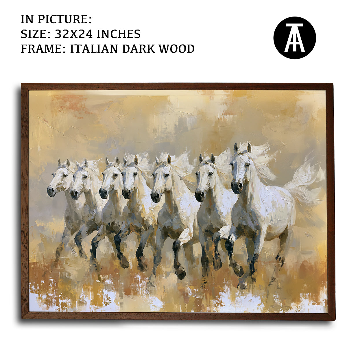 Artwork in Dark Wood Frame