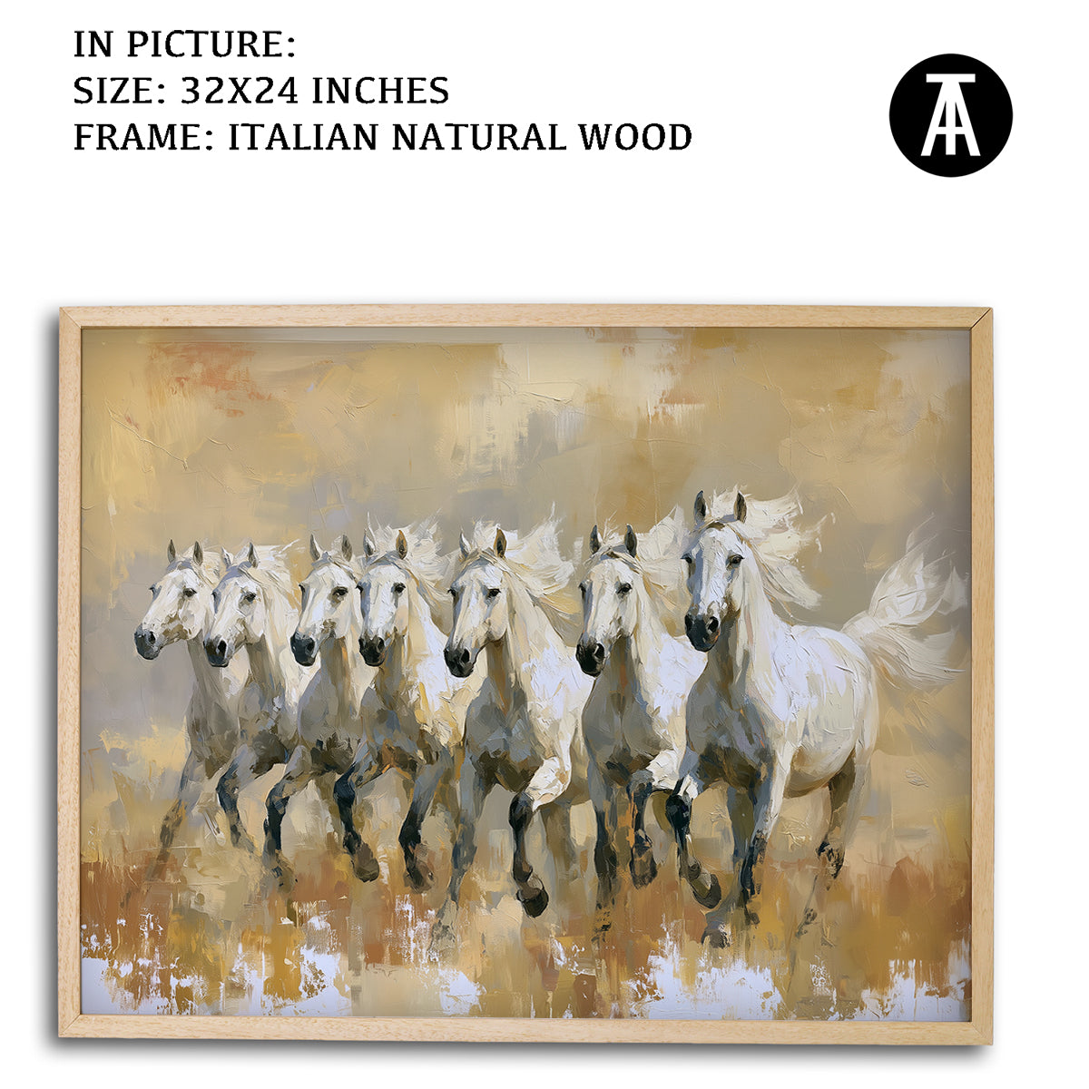 Artwork in Natural Wood Frame
