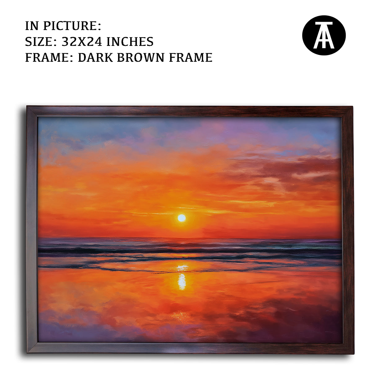 Artwork in Metal Champagne Gold Frame