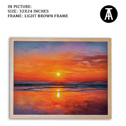 Artwork in Dark Brown Frame