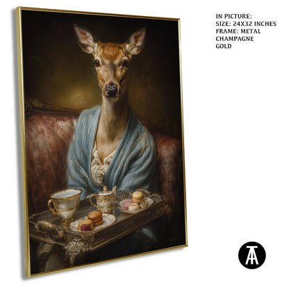 Artwork in Metal Champagne Gold Frame