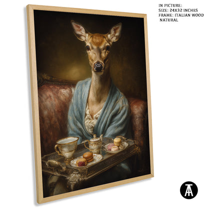 Artwork in Natural Wood Frame