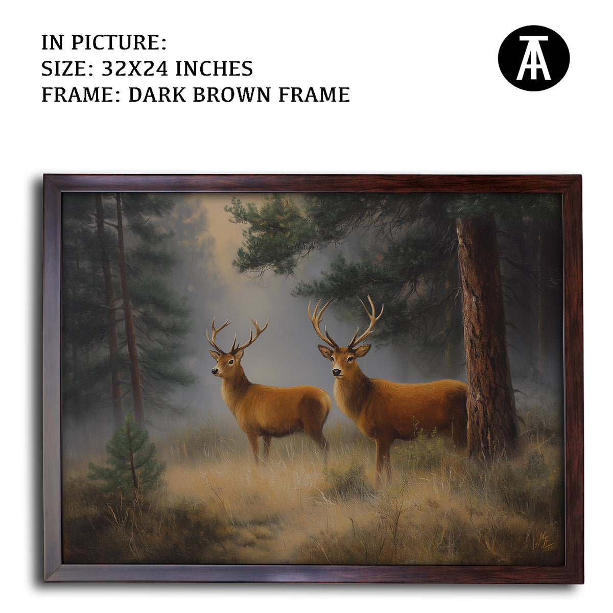 Artwork in Metal Champagne Gold Frame