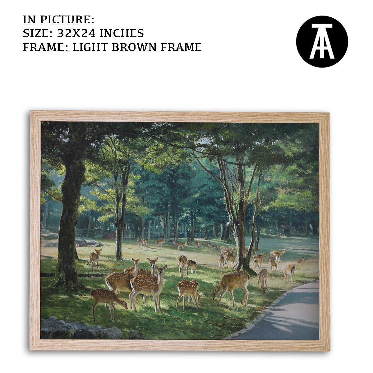 Artwork in Dark Brown Frame