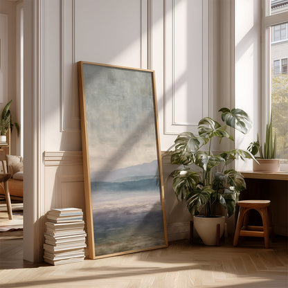 Panoramic Indian Painting in a Lifestyle Setting