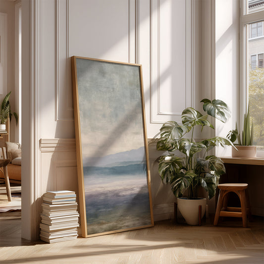 Panoramic Indian Painting in a Lifestyle Setting