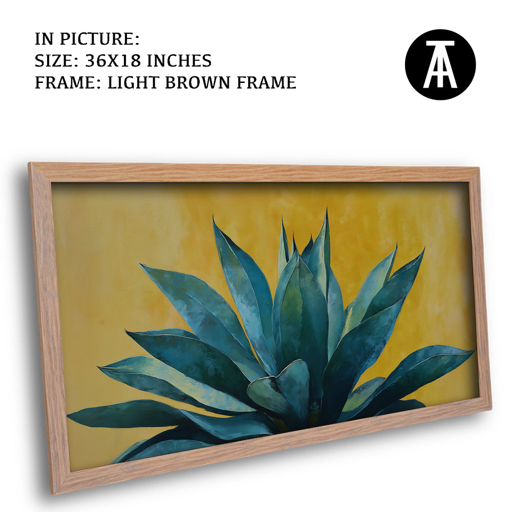 Artwork in Light Brown Frame
