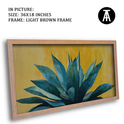 Artwork in Light Brown Frame