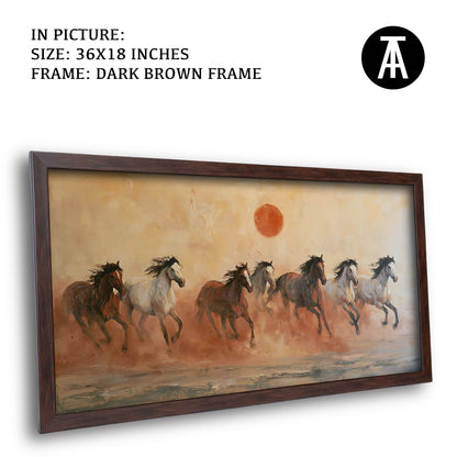 Artwork in Dark Brown Frame
