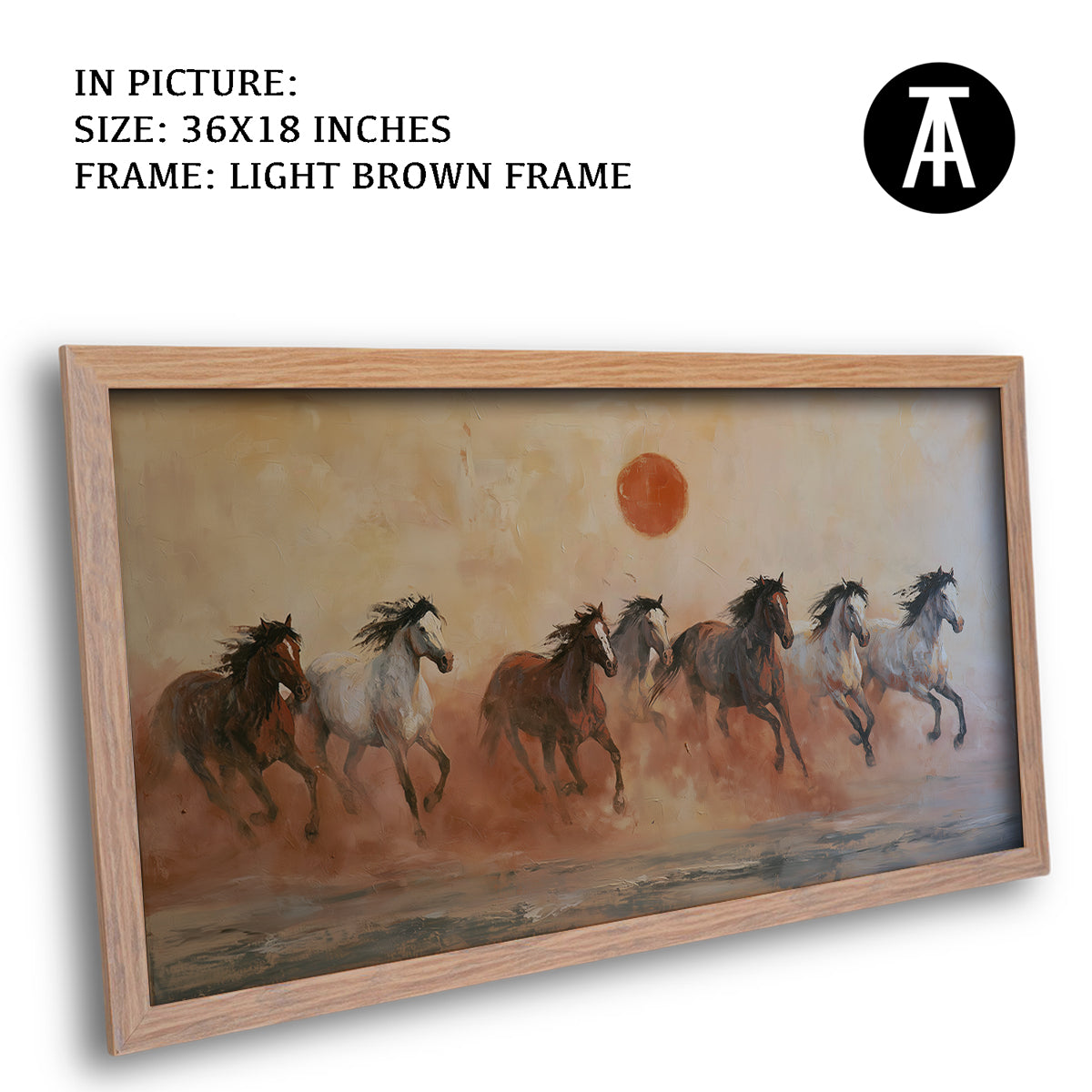 Artwork in Light Brown Frame