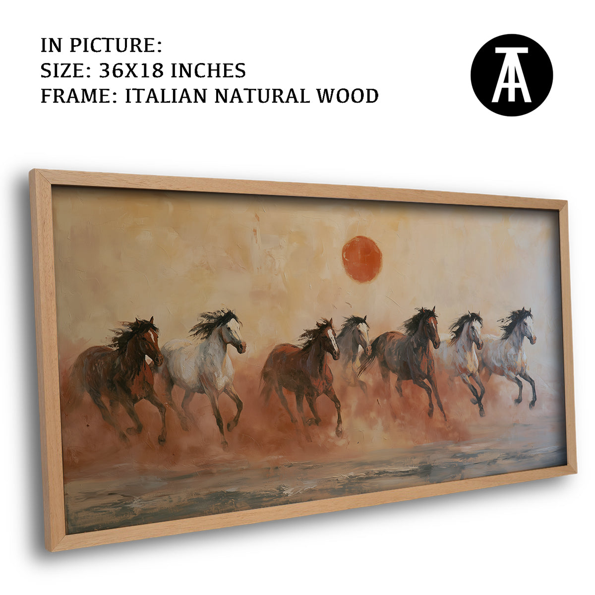 Artwork in Natural Wood Frame