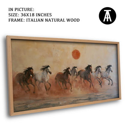 Artwork in Natural Wood Frame