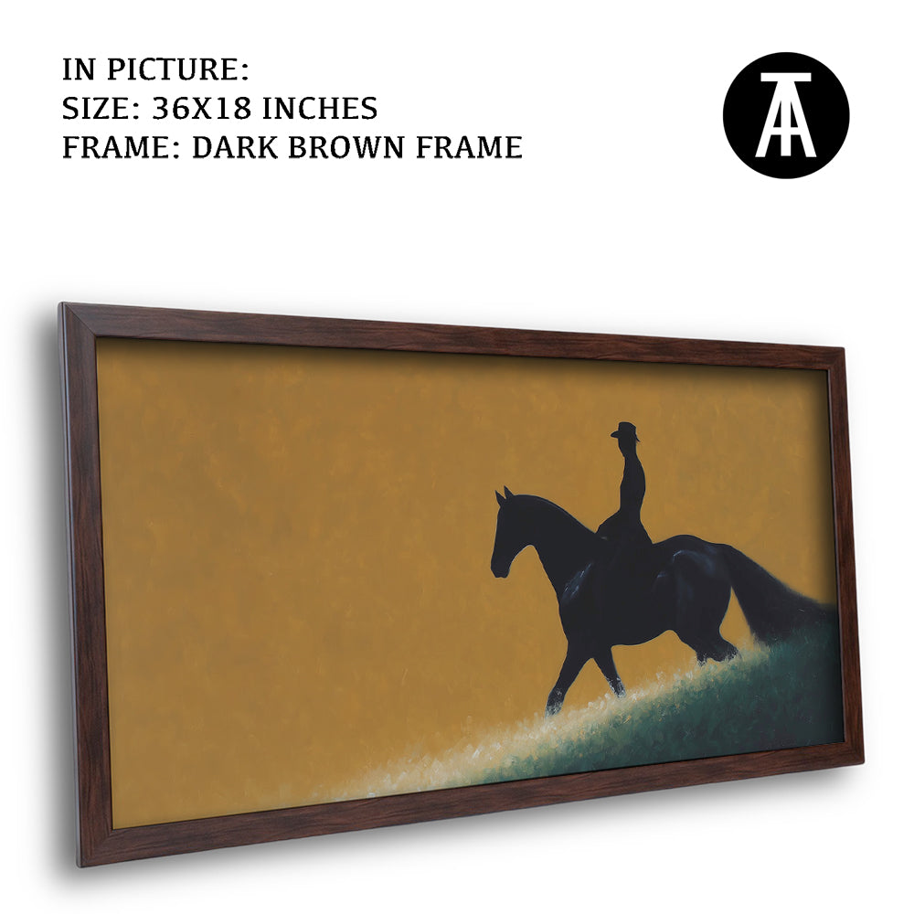 Artwork in Dark Brown Frame