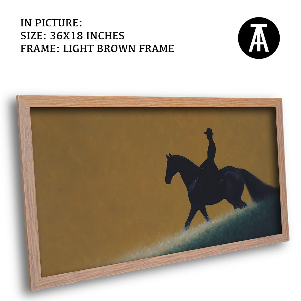 Artwork in Light Brown Frame